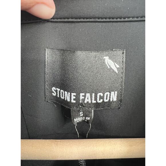 Stone Falcon Black Short Sleeve Polo Shirt Men’s Small NWT - Picture 3 of 5